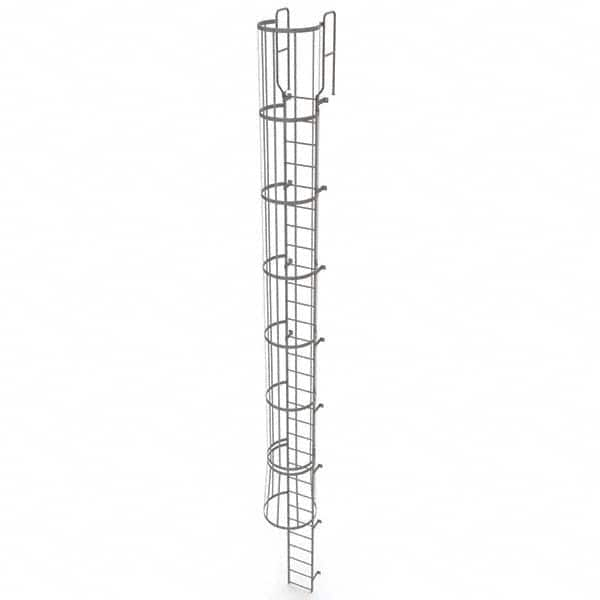 TRI-ARC - Rolling & Wall Mounted Ladders & Platforms Type: Fixed Ladder Style: Safety Cage - Americas Industrial Supply