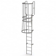 TRI-ARC - Rolling & Wall Mounted Ladders & Platforms Type: Fixed Ladder Style: Safety Cage - Americas Industrial Supply