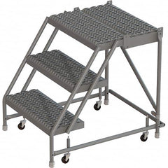 TRI-ARC - Rolling & Wall Mounted Ladders & Platforms Type: Rolling Warehouse Ladder Style: Rolling Platform Ladder - Americas Industrial Supply