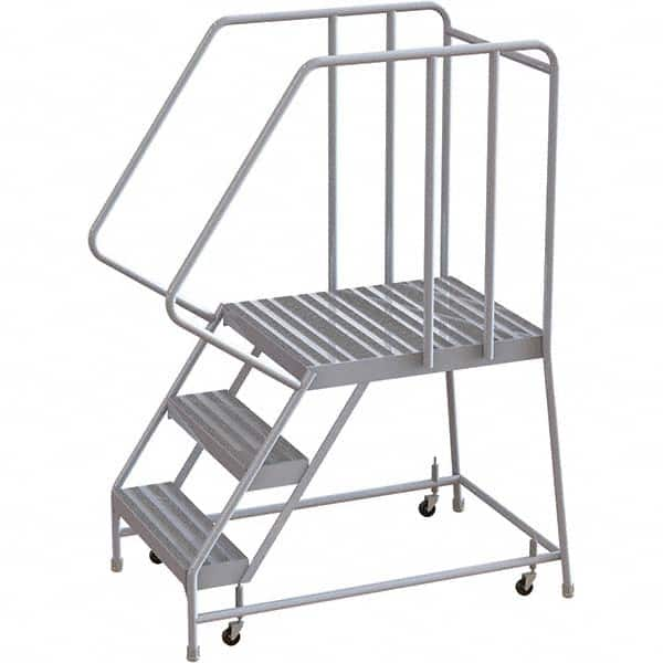 TRI-ARC - Rolling & Wall Mounted Ladders & Platforms Type: Rolling Warehouse Ladder Style: Rolling Safety Ladder - Americas Industrial Supply