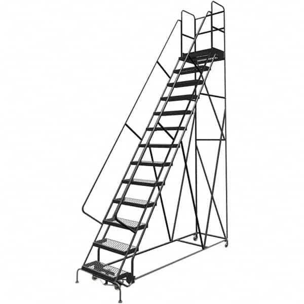 TRI-ARC - Rolling & Wall Mounted Ladders & Platforms Type: Rolling Warehouse Ladder Style: Rolling Platform Ladder - Americas Industrial Supply