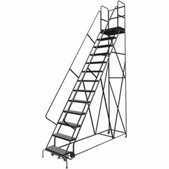 TRI-ARC - Rolling & Wall Mounted Ladders & Platforms Type: Rolling Warehouse Ladder Style: Rolling Platform Ladder - Americas Industrial Supply