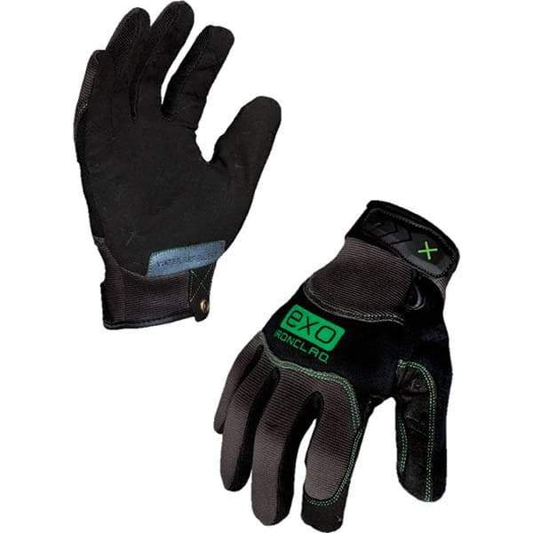 ironCLAD - Size XL (10) Synthetic Leather Work Gloves - For Mechanic's & Lifting, Uncoated, Hook & Loop Cuff, Full Fingered, Gray/Black, Paired - Americas Industrial Supply
