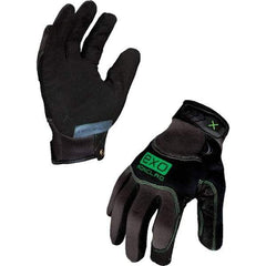 ironCLAD - Size XL (10) Synthetic Leather Work Gloves - For Mechanic's & Lifting, Uncoated, Hook & Loop Cuff, Full Fingered, Gray/Black, Paired - Americas Industrial Supply