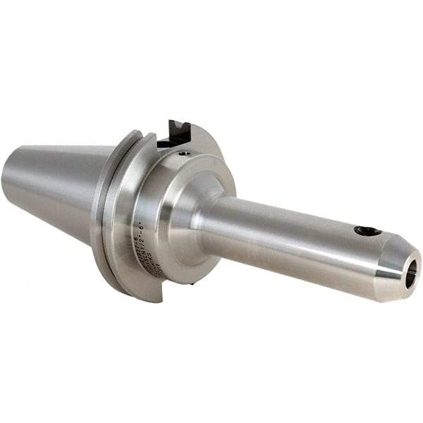 Techniks - CAT50 Taper Shank 1 Hole End Mill Holder & Adapter - 2" Nose Diam, 10" Projection - Exact Industrial Supply