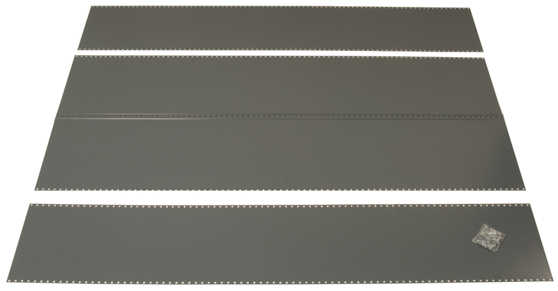 48 x 18 x 85" - Steel Panel Kit for UltraCap Shelving Starter Unit (Gray) - Americas Industrial Supply