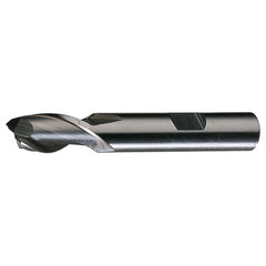 ‎3/16″ × 3/8″ × 7/16″ × 2-3/8″ RHS / RHC HSS HSS Single End 2-Flute Center Cutting End Mill - Bright - Exact Industrial Supply
