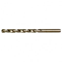 #12 RHS / RHC HSS-CO 8% (M42) 135 Degree Split Point Cobalt Heavy Duty Jobber Length Drill - Straw / Gold Oxide - Americas Industrial Supply