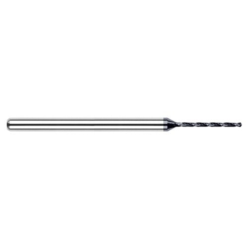 ‎0.061″ Dia. × 1/8″ Shank × 0.413″ Flute Length × 1-1/2″ OAL, 130°, AlTiN, 2xD Flute, Round Solid Carbide Drill - Exact Industrial Supply