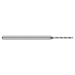 ‎0.082″ Dia. × 1/8″ Shank × 0.413″ Flute Length × 1-1/2″ OAL, 130°, Uncoated, 2xD Flute, Round Solid Carbide Drill - Exact Industrial Supply