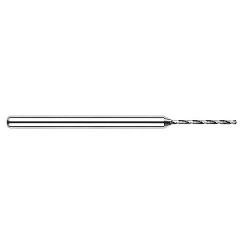 ‎0.0995″ Dia. × 1/8″ Shank × 0.413″ Flute Length × 1-1/2″ OAL, 130°, Uncoated, 2xD Flute, Round Solid Carbide Drill - Exact Industrial Supply