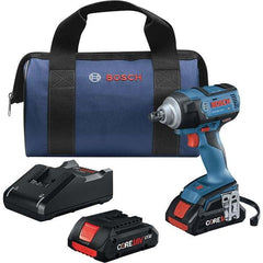 Bosch - Cordless Impact Wrenches & Ratchets Voltage: 18.0 Drive Size (Inch): 1/2 - Americas Industrial Supply