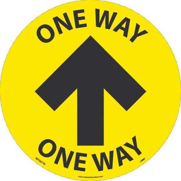 NMC - "One Way" Adhesive-Backed Floor Sign - Americas Industrial Supply