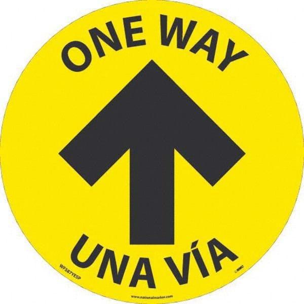 NMC - "One Way" Adhesive-Backed Floor Sign - Americas Industrial Supply