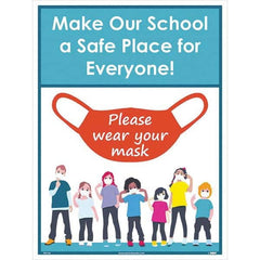 NMC - "Please Wear Your Mask", 24" High x 18" Wide, Paper Safety Sign - Americas Industrial Supply