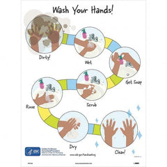 NMC - "Wash Your Hands!", 24" High x 18" Wide, Paper Safety Sign - Americas Industrial Supply