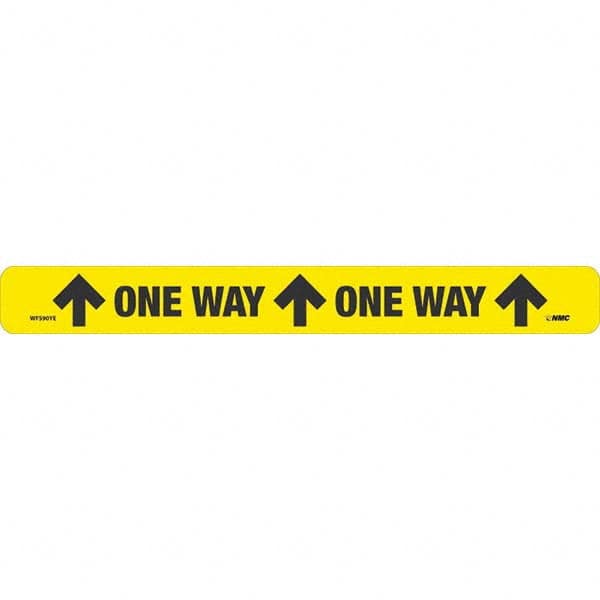 One Way Rectangle, Black on Yellow, Use for Exit, Entrance & Directional