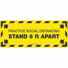 NMC - "Please Practice Social Distancing" Adhesive-Backed Floor Sign - Americas Industrial Supply