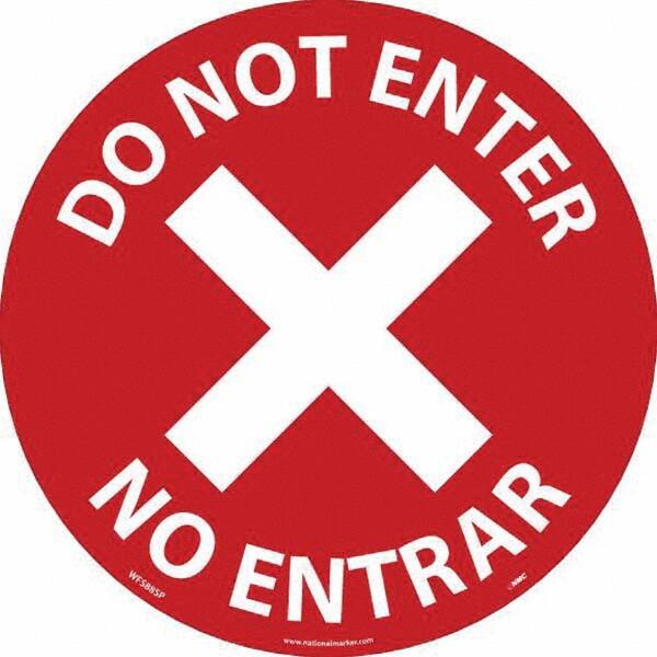 NMC - "Do Not Enter" Adhesive-Backed Floor Sign - Americas Industrial Supply