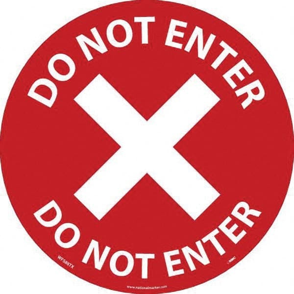 NMC - "Do Not Enter" Adhesive-Backed Floor Sign - Americas Industrial Supply