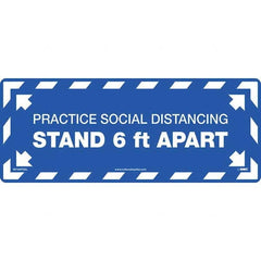 NMC - "Please Practice Social Distancing" Adhesive-Backed Floor Sign - Americas Industrial Supply