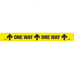 One Way Rectangle, Black on Yellow, Use for Exit, Entrance & Directional