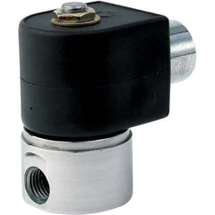 Parker - 24/60 VAC 1/4" NPT Port Brass Two-Way Direct Acting Solenoid Valve - Americas Industrial Supply