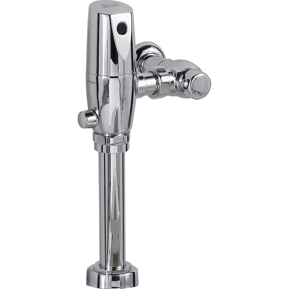 American Standard - Automatic Flush Valves; Type: Touchless Toilet Flush Valve ; Style: Modern ; Gallons Per Flush: 1.28 ; Pipe Size: 1-1/2 (Inch); Spud Coupling Size: 1-1/2 (Inch); Cover Material: Chrome - Exact Industrial Supply