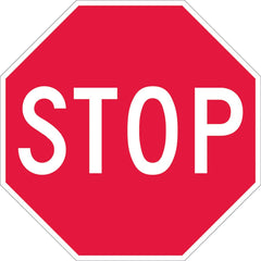 Lyle Signs - "Stop", 24" x 24", High-Intensity Reflective Aluminum Sign - Exact Industrial Supply