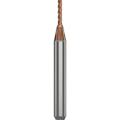 Guhring - Micro Diver 1/8" Diam 3-Flute Carbide 0.064mm Corner Chamfer End Mill - Exact Industrial Supply