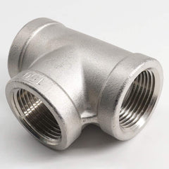Guardian Worldwide - Stainless Steel Pipe Fittings; Type: Tee ; Fitting Size: 4 ; End Connections: FNPT x FNPT x FNPT ; Material Grade: 316 ; Pressure Rating (psi): 150 - Exact Industrial Supply