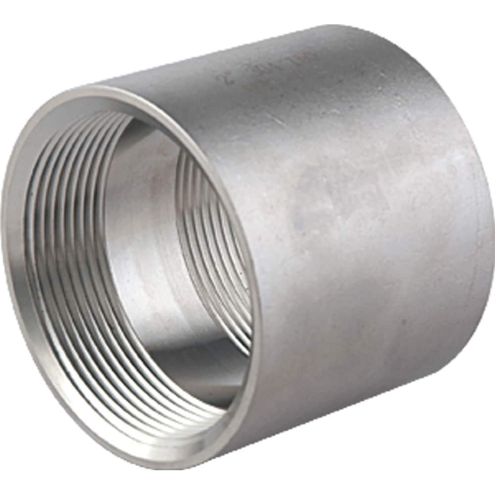 Guardian Worldwide - Stainless Steel Pipe Fittings; Type: Full Coupling ; Fitting Size: 2 ; End Connections: FNPT x FNPT ; Material Grade: 304 ; Pressure Rating (psi): 150 ; Length (Inch): 2-1/2 - Exact Industrial Supply