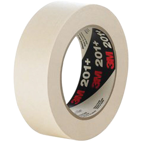 3M General Use Masking Tape 201+ Tan 36 mm × 55 m 4.4 mil - Americas Industrial Supply