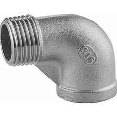 Guardian Worldwide - Stainless Steel Pipe Fittings; Type: 90? Street Elbow ; Fitting Size: 1-1/4 ; End Connections: MNPT x FNPT ; Material Grade: 316 ; Pressure Rating (psi): 150 - Exact Industrial Supply