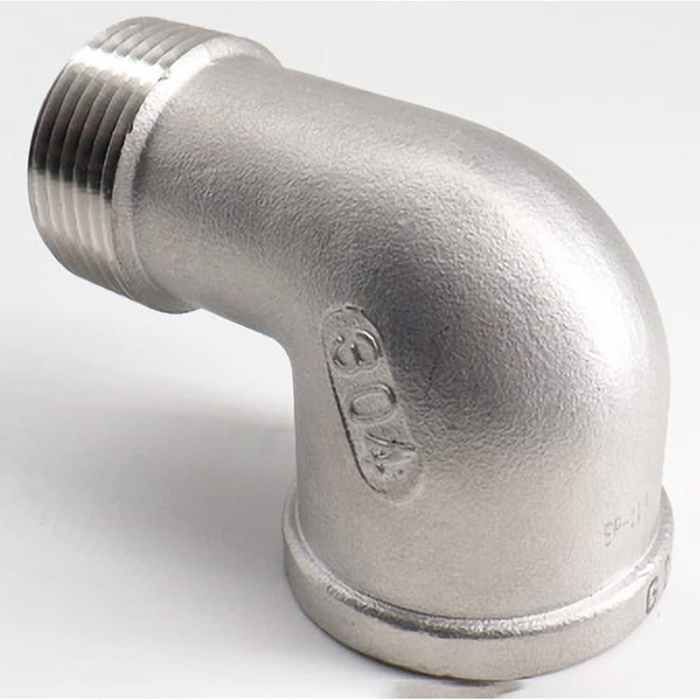 Guardian Worldwide - Stainless Steel Pipe Fittings; Type: 90? Street Elbow ; Fitting Size: 1-1/2 ; End Connections: MNPT x FNPT ; Material Grade: 304 ; Pressure Rating (psi): 150 - Exact Industrial Supply