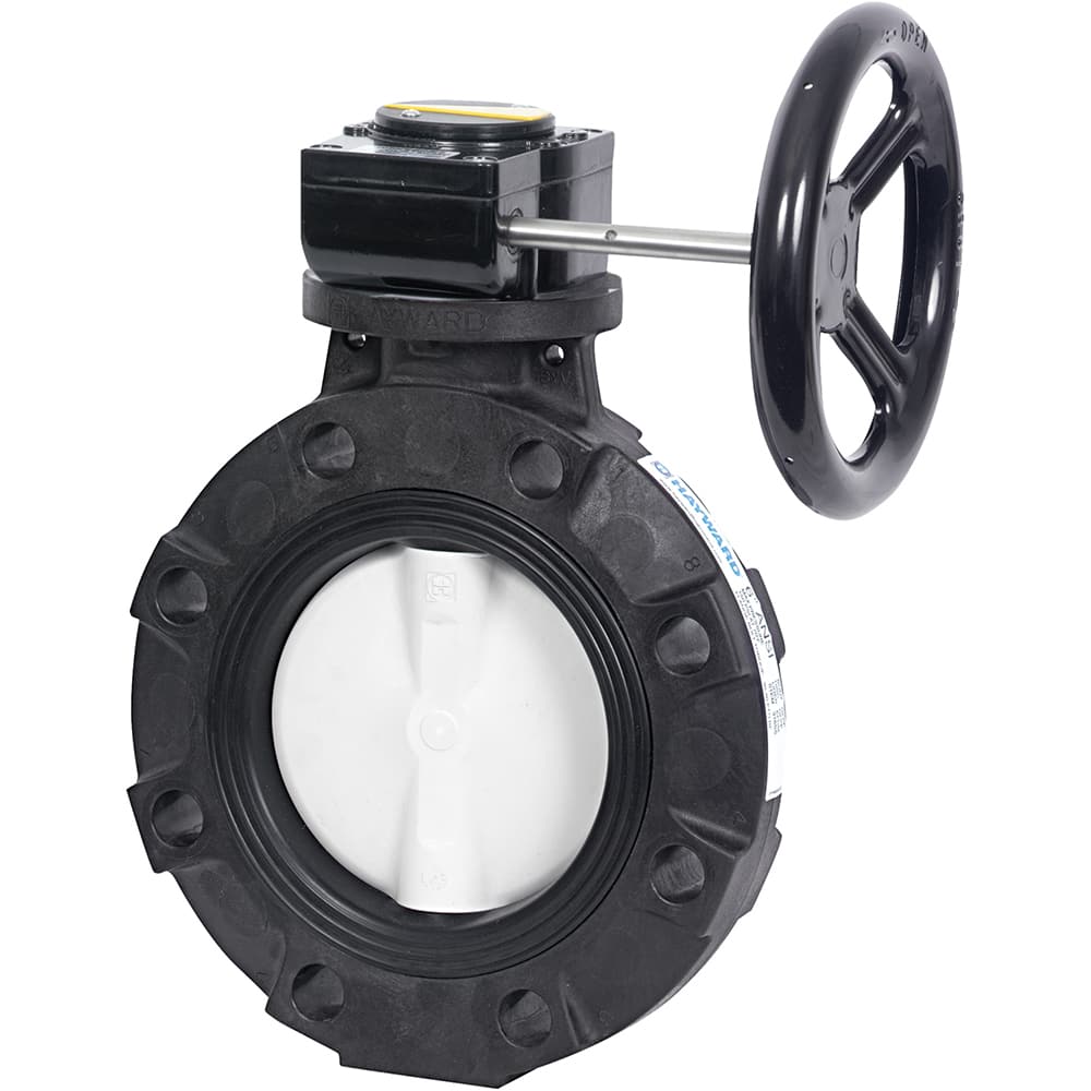 Hayward - Butterfly Valves; Style: Lug ; Pipe Size: 3 (Inch); Handle Type: Gear ; Body Material: GFPP ; Seat Material: EPDM ; WOG Rating (psi): 150 - Exact Industrial Supply