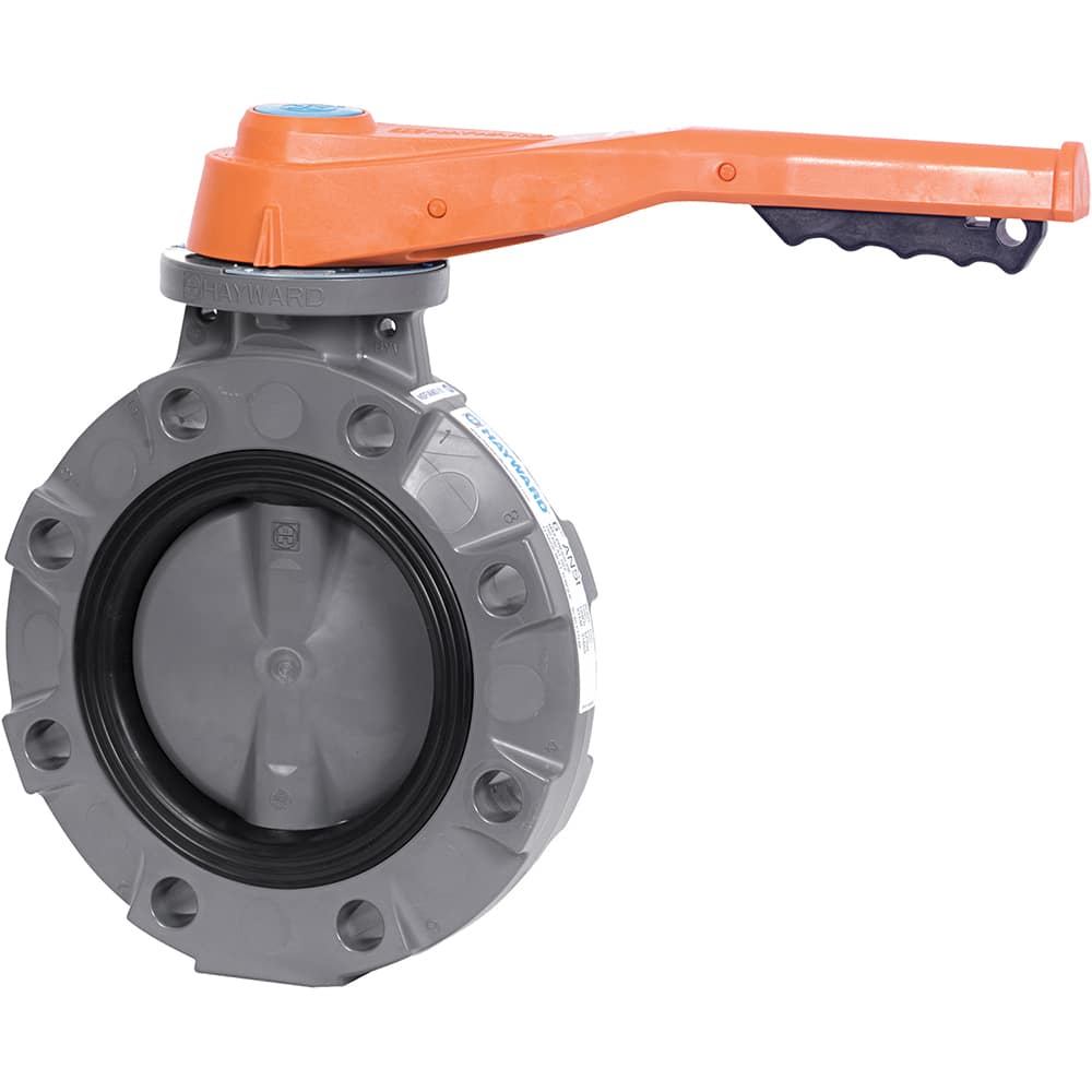 Butterfly Valves; Pipe Size: 6; Handle Type: Lever; Body Material: PVC; Seat Material: Viton; Material Grade: ASTM D1784 Cell Class 12454; Disc Material: PVC; Stem Material: 316 Stainless Steel; Minimum Order Quantity: Viton Liner and FPM Seals; Material: