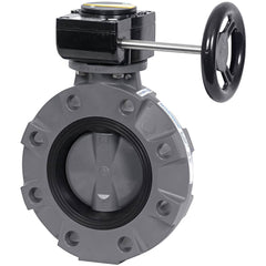 Hayward - Butterfly Valves; Style: Lug ; Pipe Size: 10 (Inch); Handle Type: Gear ; Body Material: PVC ; Seat Material: EPDM ; WOG Rating (psi): 150 - Exact Industrial Supply