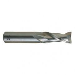 3/8 Dia. x 2-1/2 Overall Length 2-Flute .060 C/R Solid Carbide SE End Mill-Round Shank-Center Cutting-Uncoated - Americas Industrial Supply