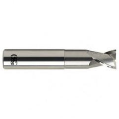 1/2 Dia. x 3 Overall Length 2-Flute .020 C/R Solid Carbide SE End Mill-Round Shank-Center Cutting-Uncoated - Americas Industrial Supply