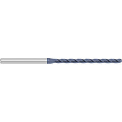 Ball End Mill: 0.065″ Dia, 0.78″ LOC, 3 Flute, Solid Carbide 2-1/2″ OAL, 1/8″ Shank Dia, 30 ° Helix, AlTiN Coated, Single End