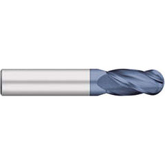 Titan USA - Ball End Mills; Mill Diameter (mm): 2.50 ; Mill Diameter (Decimal Inch): 0.0984 ; Number of Flutes: 4 ; Length of Cut (mm): 9.5000 ; Length of Cut (Decimal Inch): 0.3740 ; Material: Solid Carbide - Exact Industrial Supply