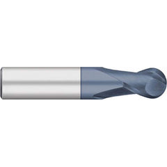 Titan USA - Ball End Mills; Mill Diameter (Inch): 1/8 ; Mill Diameter (Decimal Inch): 0.1250 ; Number of Flutes: 2 ; Length of Cut (Inch): 1/4 ; Length of Cut (Decimal Inch): 0.2500 ; Material: Solid Carbide - Exact Industrial Supply