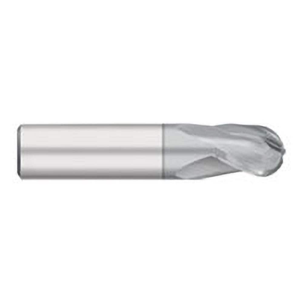 Titan USA - Ball End Mills; Mill Diameter (Decimal Inch): 0.2188 ; Number of Flutes: 3 ; Length of Cut (Inch): 7/16 ; Length of Cut (Decimal Inch): 0.4375 ; Material: Solid Carbide ; Overall Length (Inch): 2 - Exact Industrial Supply