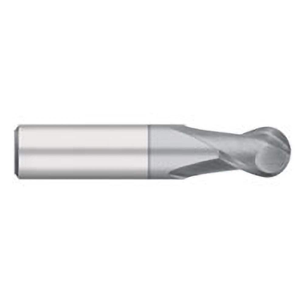 Titan USA - Ball End Mills; Mill Diameter (Inch): 1/4 ; Mill Diameter (Decimal Inch): 0.2500 ; Number of Flutes: 2 ; Length of Cut (Inch): 1/2 ; Length of Cut (Decimal Inch): 0.5000 ; Material: Solid Carbide - Exact Industrial Supply