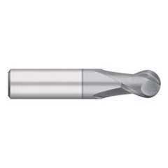 Titan USA - Ball End Mills; Mill Diameter (Inch): 1/4 ; Mill Diameter (Decimal Inch): 0.2500 ; Number of Flutes: 2 ; Length of Cut (Inch): 1/2 ; Length of Cut (Decimal Inch): 0.5000 ; Material: Solid Carbide - Exact Industrial Supply