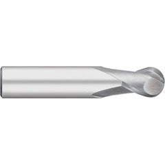 Titan USA - Ball End Mills; Mill Diameter (Decimal Inch): 0.0938 ; Number of Flutes: 2 ; Length of Cut (Inch): 3/16 ; Length of Cut (Decimal Inch): 0.1875 ; Material: Solid Carbide ; Overall Length (Inch): 1-1/2 - Exact Industrial Supply