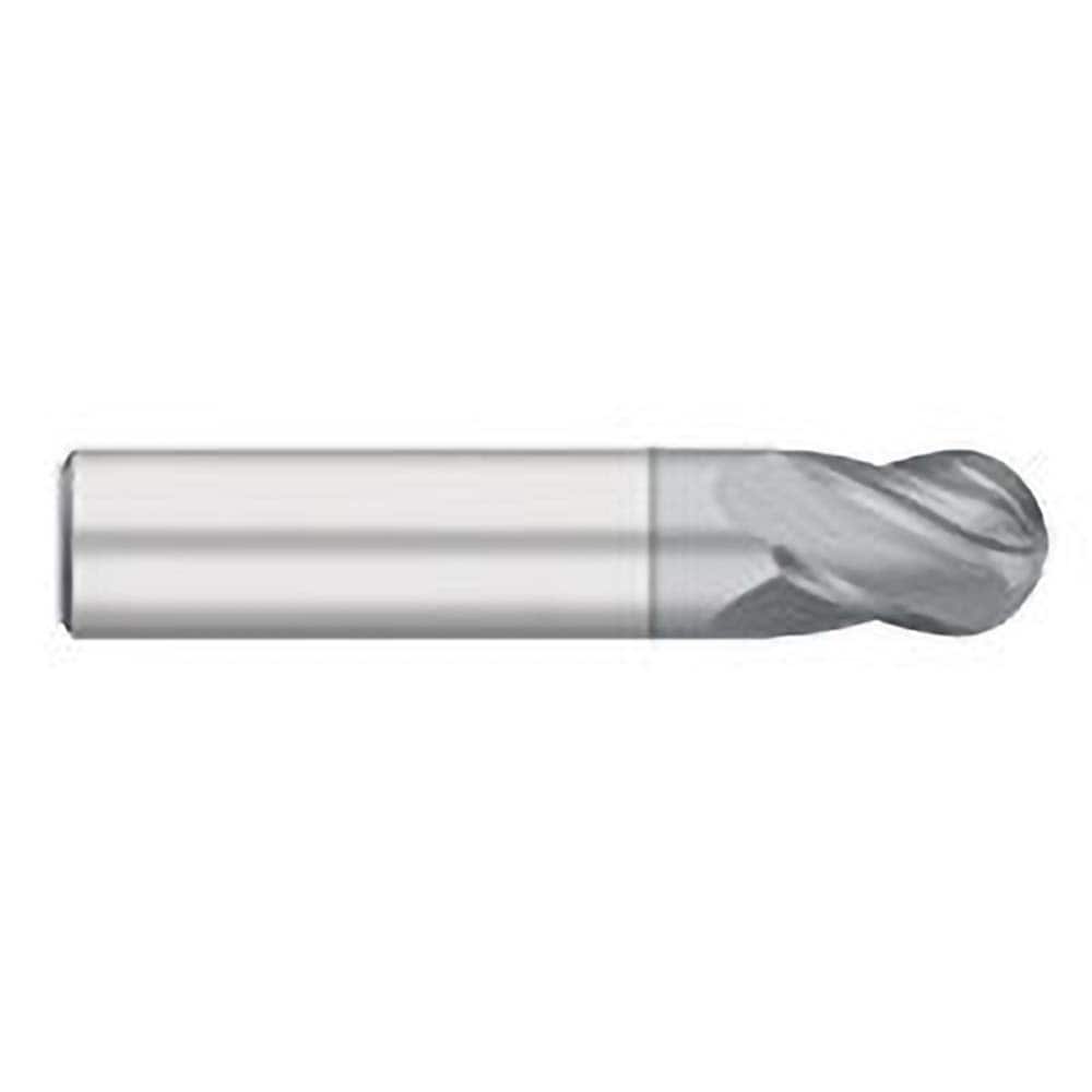 Titan USA - Ball End Mills; Mill Diameter (Decimal Inch): 0.2188 ; Number of Flutes: 4 ; Length of Cut (Inch): 7/16 ; Length of Cut (Decimal Inch): 0.4375 ; Material: Solid Carbide ; Overall Length (Inch): 2 - Exact Industrial Supply