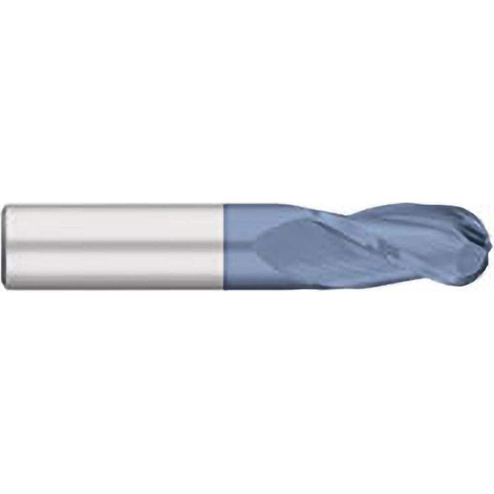 Titan USA - Ball End Mills; Mill Diameter (Inch): 1/8 ; Mill Diameter (Decimal Inch): 0.1250 ; Number of Flutes: 3 ; Length of Cut (Inch): 1/2 ; Length of Cut (Decimal Inch): 0.5000 ; Material: Solid Carbide - Exact Industrial Supply