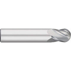Titan USA - Ball End Mills; Mill Diameter (Decimal Inch): 0.0313 ; Number of Flutes: 4 ; Length of Cut (Inch): 1/16 ; Length of Cut (Decimal Inch): 0.0625 ; Material: Solid Carbide ; Overall Length (Inch): 1-1/2 - Exact Industrial Supply